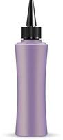 kosmetisk flaska attrapp med dropper keps. realistisk 3d kosmetika behållare illustration. skönhet produkt design. vektor