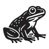 Frosch Silhouette schwarz eben Illustration. vektor