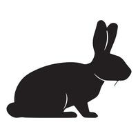 Hase Silhouette eben Illustration. vektor