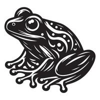 Frosch Silhouette schwarz eben Illustration. vektor