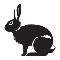 Hase Silhouette eben Illustration. vektor