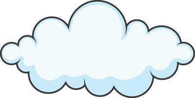 tecknad serie moln på vit bakgrund. clouds element vektor