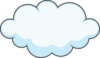 tecknad serie moln på vit bakgrund. clouds element vektor