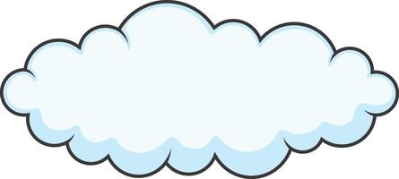 Karikatur Wolken auf Weiß Hintergrund. Wolkenlandschaft Element vektor