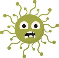 süß Karikatur Bakterien und Virus Charakter. Illustration auf Weiß Hintergrund vektor