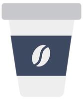 Kaffee Tasse eben Symbol Illustration isoliert auf Weiß Hintergrund. vektor