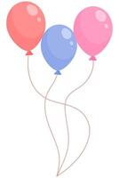 eben Ballon Geburtstag Symbol Illustration zum Party Design isoliert auf Weiß Hintergrund. vektor