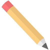 Schule Bleistift eben Symbol isoliert auf Weiß Hintergrund vektor