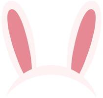 süß Ostern Hase Ohren Maske eben Illustration isoliert auf Weiß Hintergrund. vektor