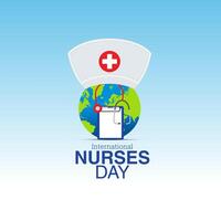 internationell sjuksköterskor dag . Maj 12th internationell sjuksköterskor dag tacka du kort. tacka du för din hård arbete, nationell sjuksköterskor dag är observerats i förenad stater på 6:e Maj sjuksköterskor göra till samhälle vektor