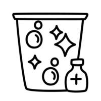 sauber Wasser von Reinigung Bedienung Gekritzel Symbole vektor