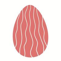 Ostern Ei mit Muster isoliert auf Weiß Hintergrund. Illustration im eben Stil zum Gruß Karte, Einladung Vorlage, Poster, Hintergrund. vektor