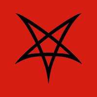 esoterisk ockult pentagram, magi tecken. demon pentagram tatuering, magi murare täta, satan pentagram linje symboler uppsättning. alkemi, trolldom esoterisk eller ockult tecken med pentagram stjärnor i cirkel vektor