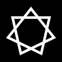heptagram, satanisk symboler, medeltida ockultism, magi stämplar, sigils, mystisk knutar, djävulens korsa. sigil djävulen baphomet vektor