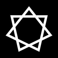 Heptagramm, satanisch Symbole, mittelalterlich Okkultismus, Magie Briefmarken, Siegel, mystisch Knoten, Teufel Kreuz. Siegel Luzifer Baphomet vektor