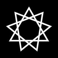 Oktogramm, satanisch Symbole, mittelalterlich Okkultismus, Magie Briefmarken, Siegel, mystisch Knoten, Teufel Kreuz. Siegel Luzifer Baphomet vektor