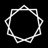 enneagram, satanisk symboler, medeltida ockultism, magi stämplar, sigils, mystisk knutar, djävulens korsa. sigil djävulen baphomet vektor