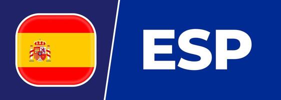 Spanien National Flagge entworfen zum Europa Fußball Meisterschaft im 2024 vektor