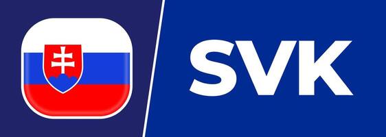 Slowakei National Flagge entworfen zum Europa Fußball Meisterschaft im 2024 vektor