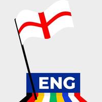 England nationell flagga designad för Europa fotboll mästerskap i 2024 vektor