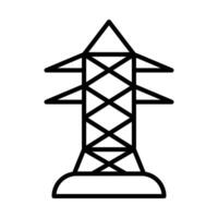 elektrisk torn linje ikon design vektor