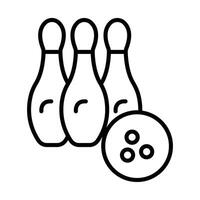 Bowling Linie Symbol Design vektor