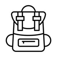 Rucksack-Line-Icon-Design vektor