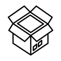 Box Linie Symbol Design vektor