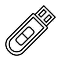 USB Linie Symbol Design vektor