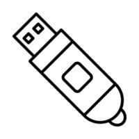 USB Stick Linie Symbol Design vektor