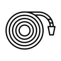 Feuer Schlauch Linie Symbol Design vektor