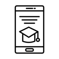 Bildung App Linie Symbol Design vektor