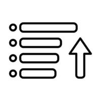 Priorität Symbol Linie Symbol Design vektor