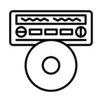 CD Spieler Linie Symbol Design vektor