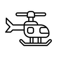 Hubschrauber Linie Symbol Design vektor