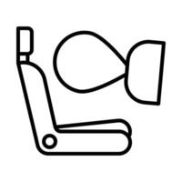 Airbag Linie Symbol Design vektor