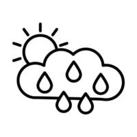 Wetterlinie Icon-Design vektor