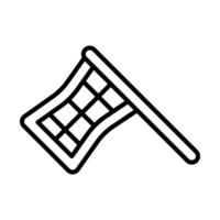 Fertig Flagge Linie Symbol Design vektor