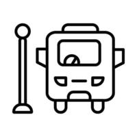 Bus halt Linie Symbol Design vektor