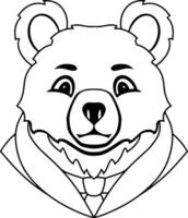 Karikatur Bär Clip Art Tier Logo Färbung Seite Buch vektor