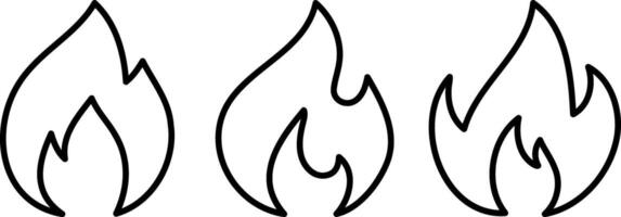 Feuer Symbol Gravur Clip Art skizzieren vektor