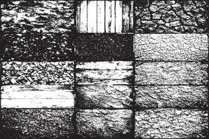 svartvit svart grunge grynig nedstämd textur illustration för bakgrund textur vektor