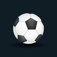 Fußball Fußball Sport Ball Emoji Illustration. 3d Karikatur Stil Ball isoliert auf Hintergrund vektor