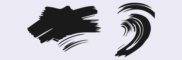 svart måla borsta stroke, bläck stänka ner och konstnärlig design element. smutsig vattenfärg textur, låda, ram, grunge bakgrund, stänk eller kreativ form för social media. abstrakt teckning. vektor
