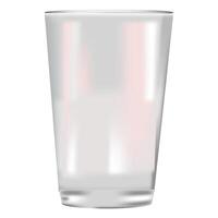 realistisk transparent dricka glas vektor