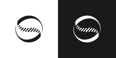 brev s abstrakt cirkel logotyp design brev symbol vektor