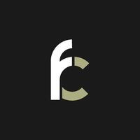 brev fc ikon kreativ abstrakt minimal logotyp vektor