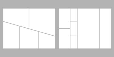 minimalistisch geometrisch Foto Rahmen Layout zum Foto Alben, Hochzeit Foto. 8,5 zu 11 im Anteil vektor