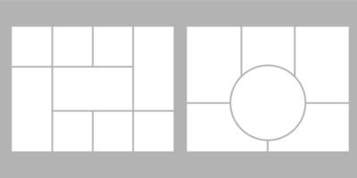 minimalistisch geometrisch Foto Rahmen Layout zum Foto Alben, Hochzeit Foto. 8,5 zu 11 im Anteil vektor