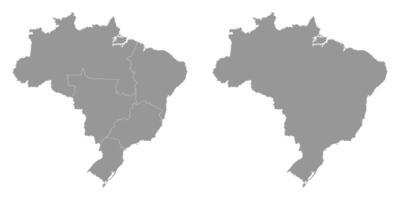 Brasilien Karte mit Regionen. Illustration. vektor